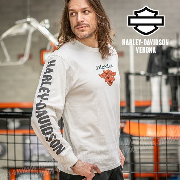 NWT! Dickies Harley-Davidson Heavyweight Long Sleeve Eagle Tee M - Picture 6 of 7